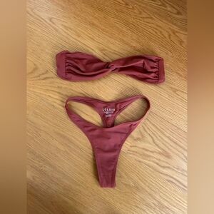Loleia Burgundy Bikini Set